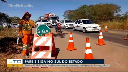Trechos da BR-153 irão funcionar em sistema de pare e siga até o próximo domingo (07)