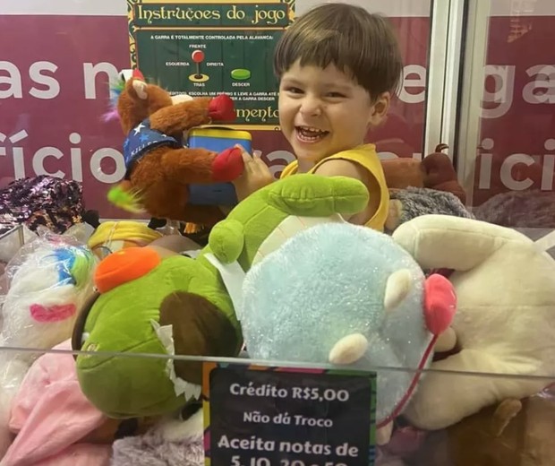 Menino coleciona mais de 100 ursos de pelúcia capturados em