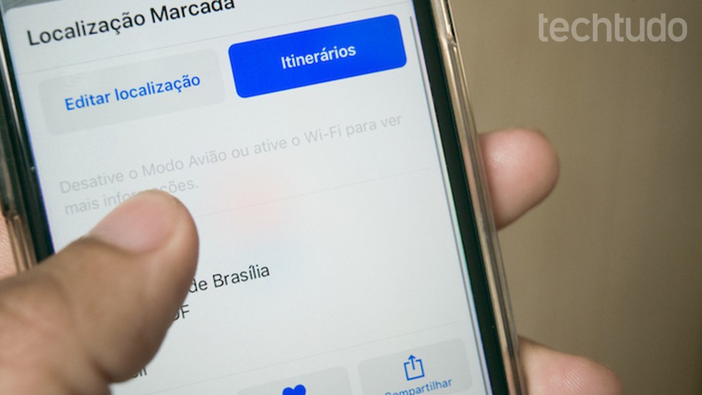 Tutorial mostra como compartilhar sua localização atual com amigos usando o Apple Maps (Foto: Marvin Costa/TechTudo)