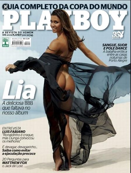 Lia Khey, do "BBB 10", na capa da "Playboy" — Foto: reprodução