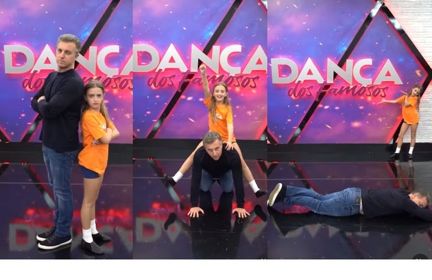 Luciano Huck levou Eva, de 9 anos, ao 'Dança dos famosos' (Foto: Reprodução)