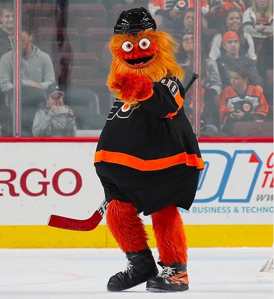 O mascote do time de hóquei Philadelphia Flyers, Gritty (Foto: Instagram)