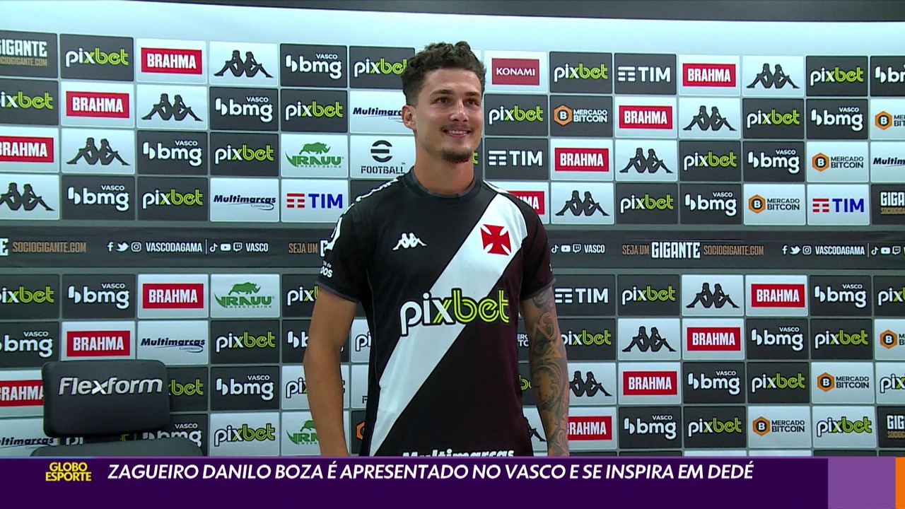 Zagueiro Danilo Boza é apresentado no Vasco e se inspira em Dedé