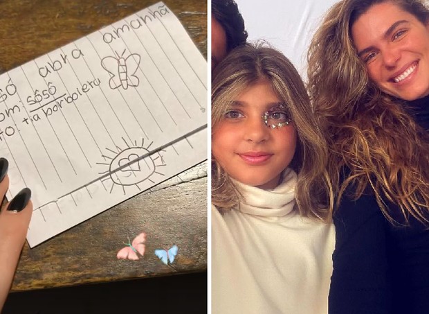 Sofia escreveu cartinha para Mariana (Foto: Reprodução/Instagram)