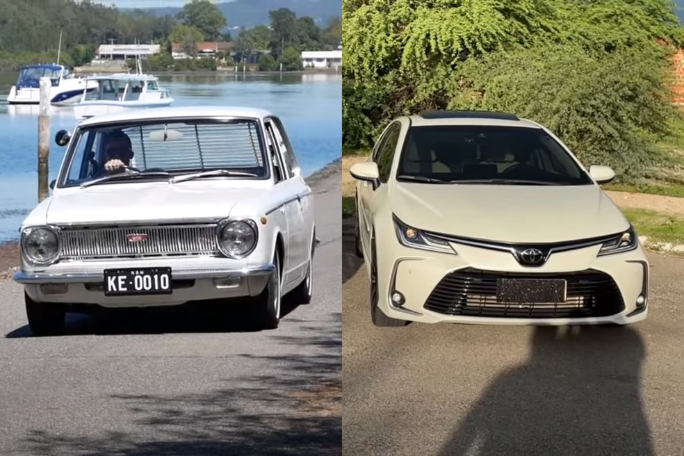 As duas 12 gerações do Corolla ultrapassam as 41 milhões de unidades vendidas — Foto: Reprodução