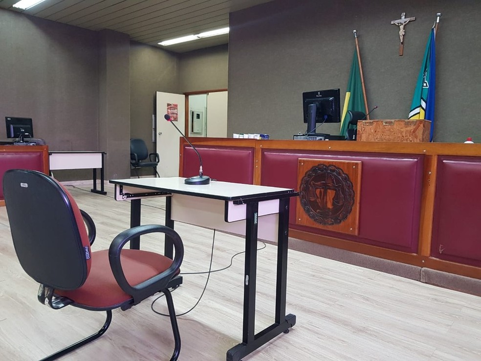 Plenário do Tribunal do Júri no Fórum de Macapá — Foto: Jorge Júnior/Rede Amazônica