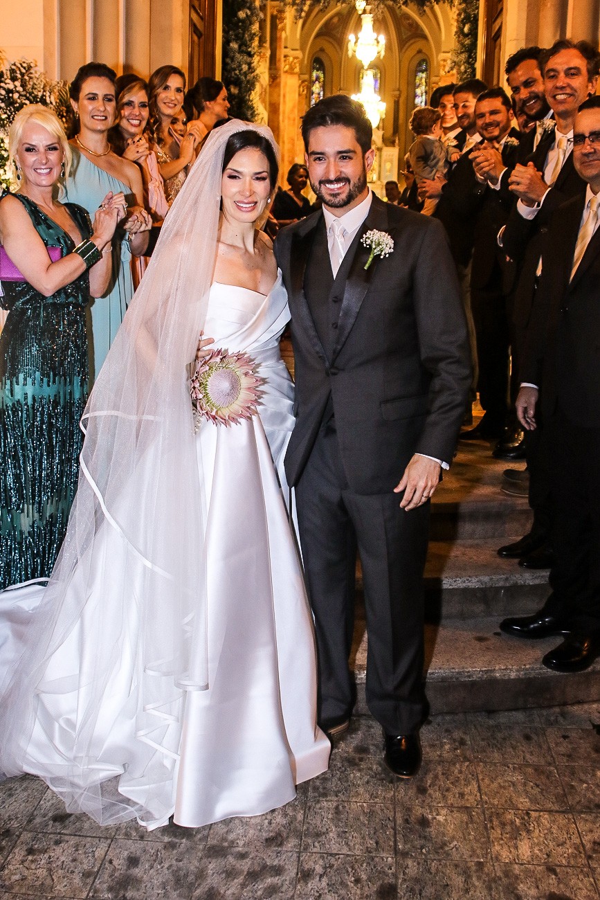 Sara Sarres e Attilio Galhardo se casam (Foto: Thiago Duran/BrazilNews)