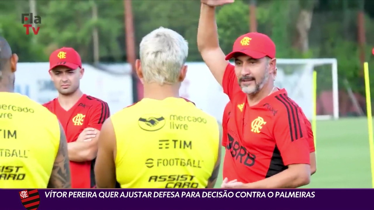 V&iacute;tor Pereira quer ajustar defesa para decis&atilde;o contra o Palmeiras