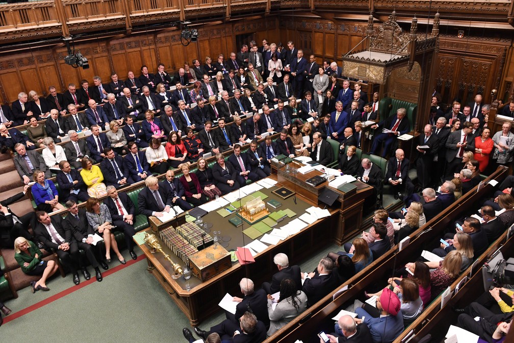 Parlamento Britânico durante sessão extraordinária para decidir o futuro do acordo do Brexit — Foto: UK Parliament/Jessica Taylor/Reuters