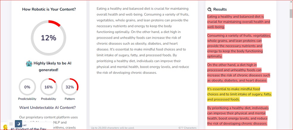 Detecção de texto feita pelo Content Scale AI — Foto: Reprodução/Ana Julia Vaz