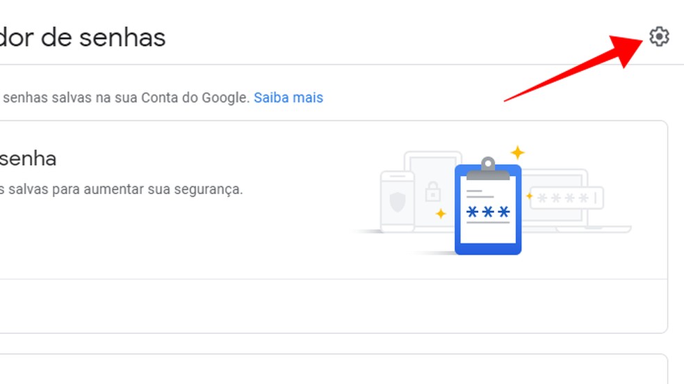 "Minhas senhas Google": acessando as configurações de senha do Google — Foto: Reprodução/Paulo Alves