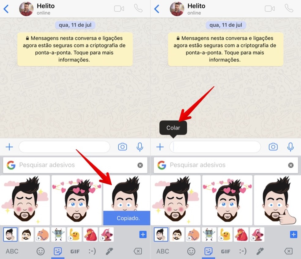 Copie e cole a figurinha (Foto: Reprodução/Helito Bijora)