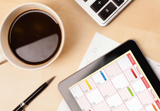 Agenda ; reunião de negócios ; projeto ; carreira ; falta de tempo ;  (Foto: Shutterstock)