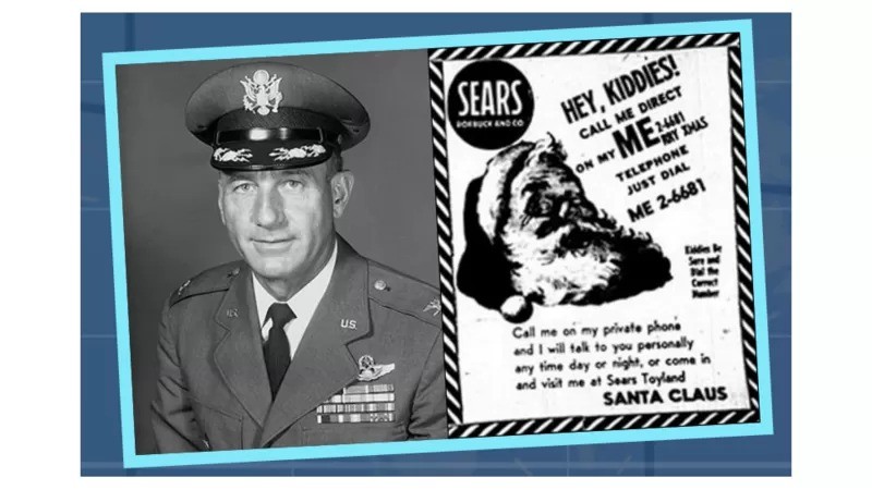Coronel Harry W. Shoup foi quem recebeu a primeira ligação pedindo para falar com o Papai Noel (Foto: NORAD SANTA TRACKER)