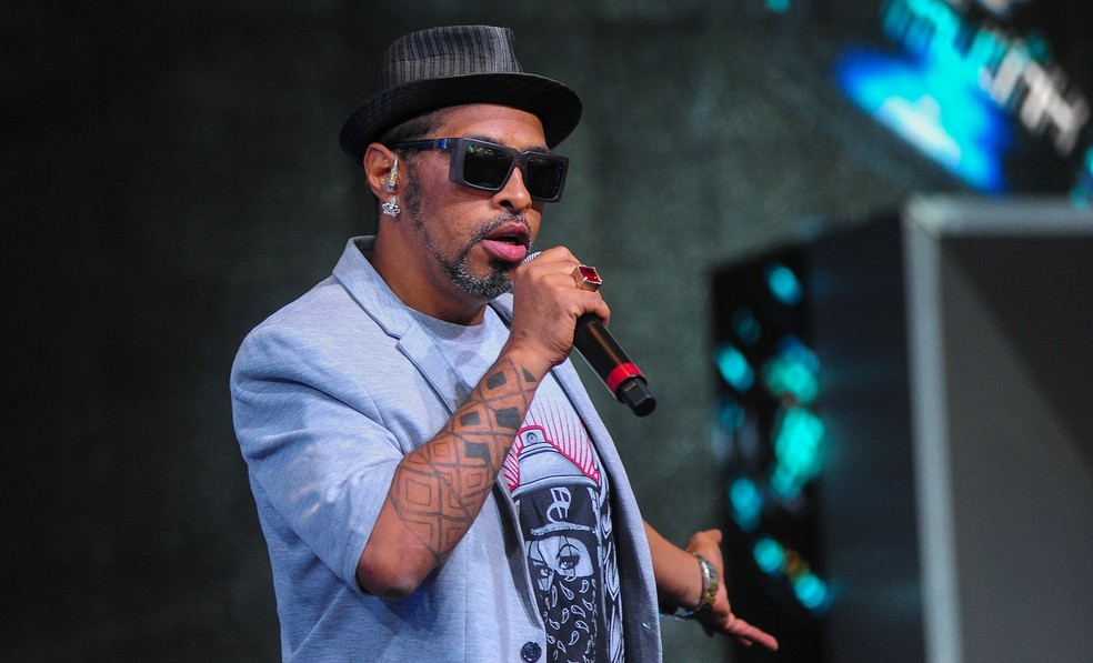 O rapper Thaíde é o convidado especial para a apresentação desta quarta-feira (Foto: Alan Morici/G1)