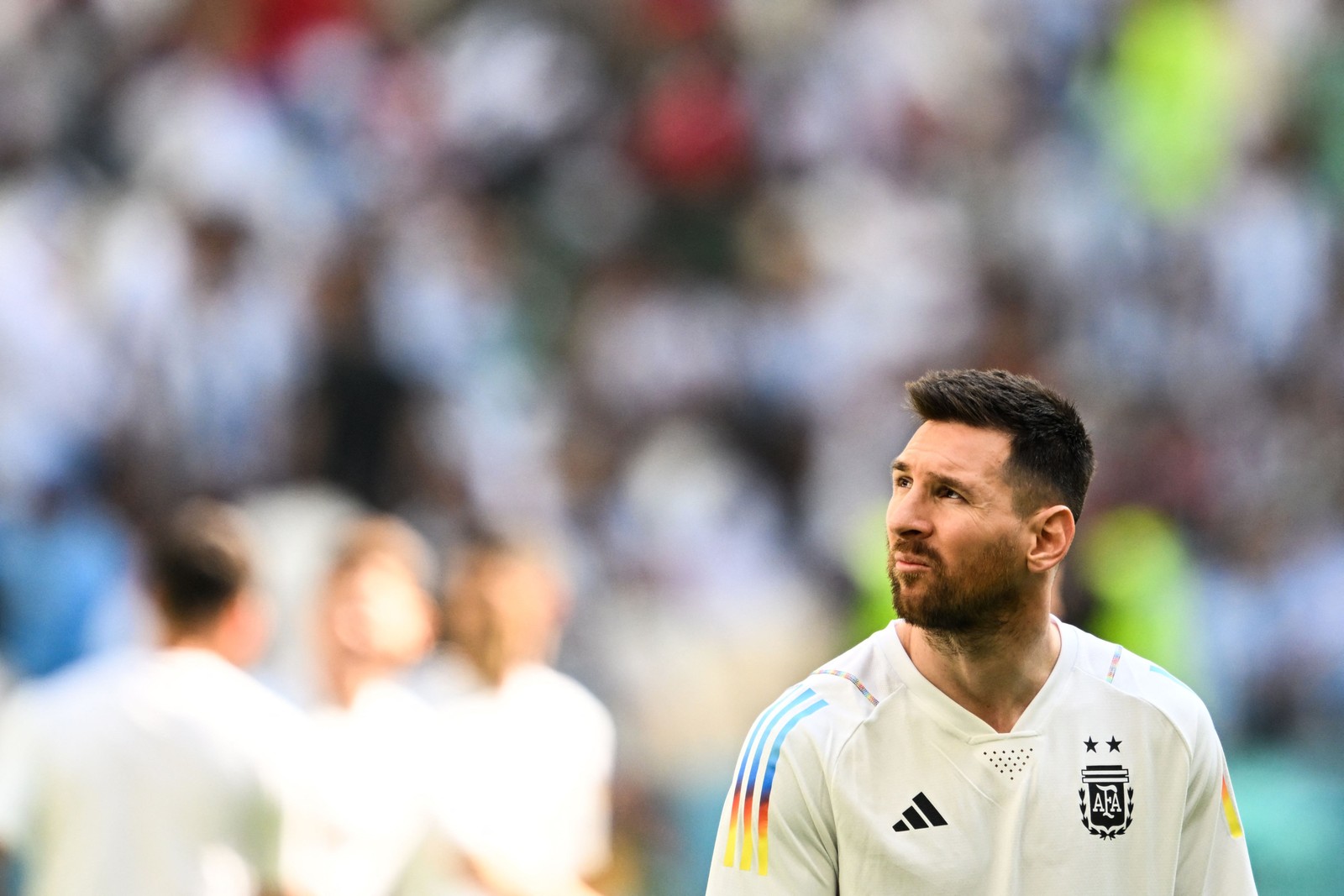 Messi estreia na Copa do Catar, que deve ser a última da sua carreira — Foto: KIRILL KUDRYAVTSEV/AFP
