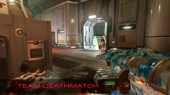 Team Deathmatch traz a tradicional competição entre times sem maiores complicações para Doom (Foto: Reprodução/YouTube)