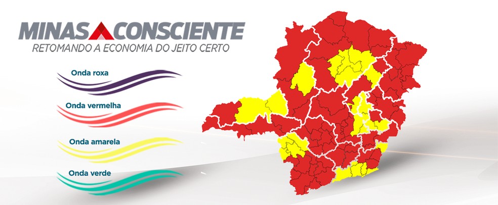 Classificação do Minas Consciente em 6 de maio — Foto: Governo de Minas Gerais