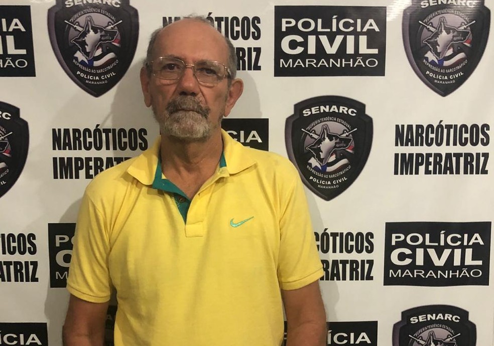Suspeito Caetano Amancio Pereira foi preso ao entrar em residência com aproximadamente 213 quilos de droga em Imperatriz — Foto: Divulgação/Polícia Civil
