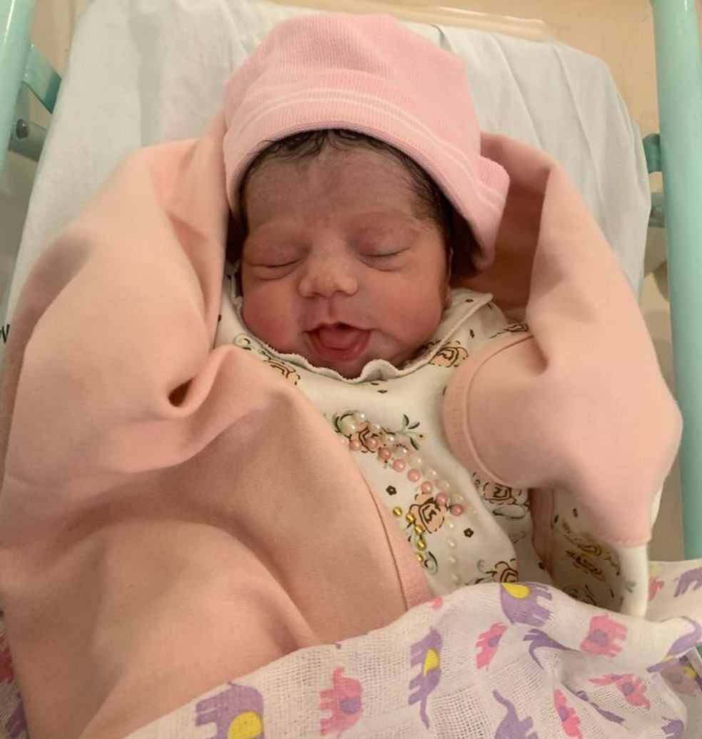 Ayla Maya nasceu prematura com 34 semanas em Cuiab  Foto: Daiane Gonalves/Arquivo pessoal