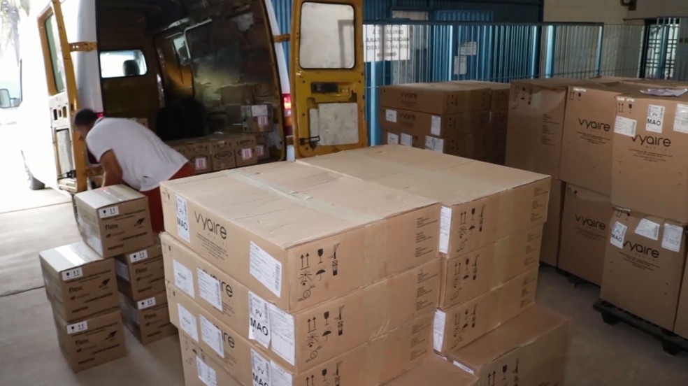 Novos respiradores foram adquiridos pelo Governo de RO e testes comprados pelo Estado já chegaram em São Paulo — Foto: Sesau/Divulgação