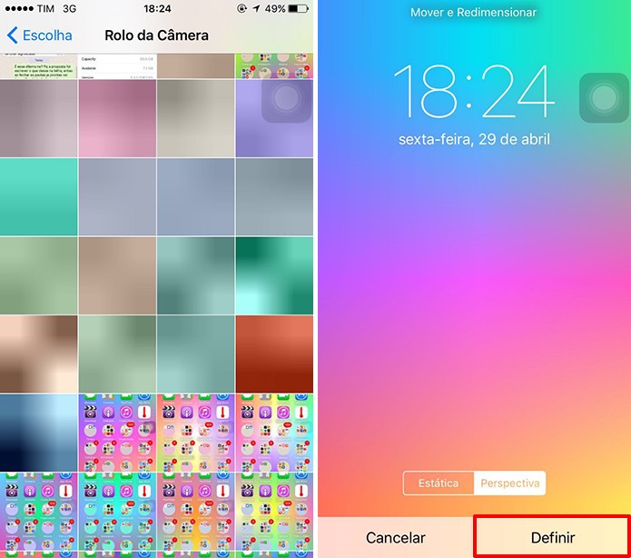 iOS pode ter pastas redondas a partir de fotos baixadas (Foto: Reprodução/Elson de Souza)