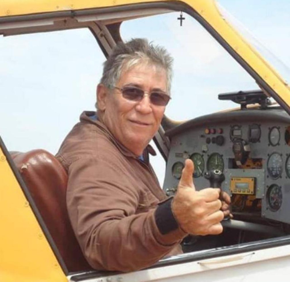 Valmir Nogueira Moreira, de 63 anos, estÃ¡ desaparecido ao decolar de MT para MS â Foto: Arquivo pessoal