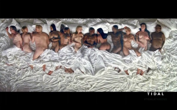 A cena mas polêmica do novo clipe de Kanye West (Foto: Reprodução)