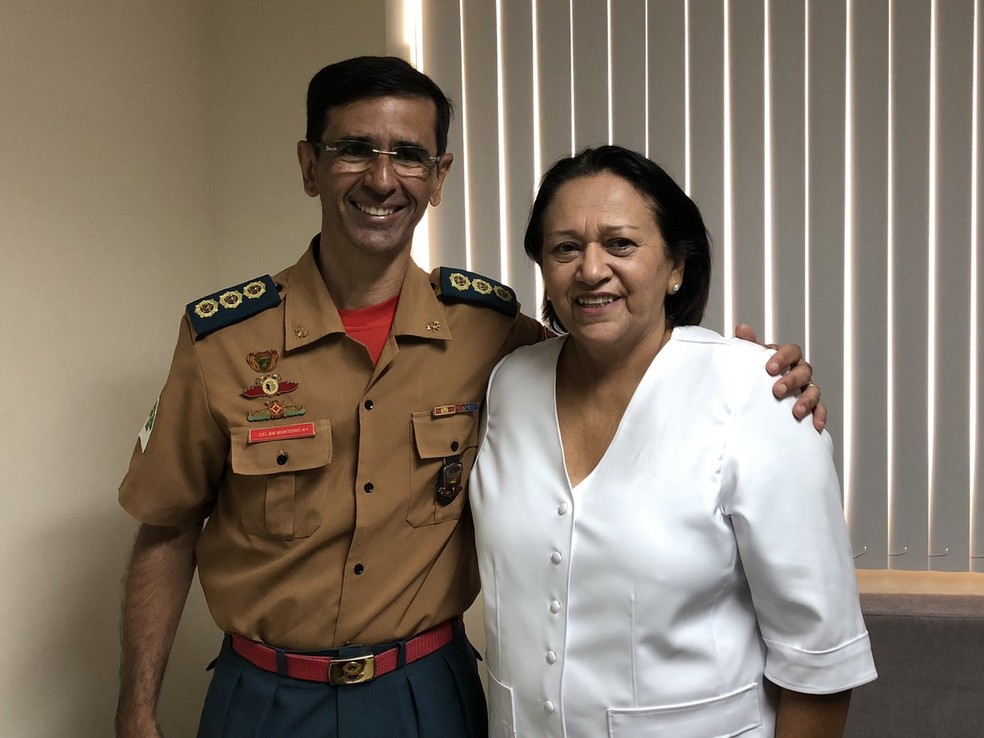 Coronel Luiz Monteiro da Silva é anunciado comandante-geral do Corpo de Bombeiros no governo de Fátima Bezerra no RN — Foto: Divulgação 