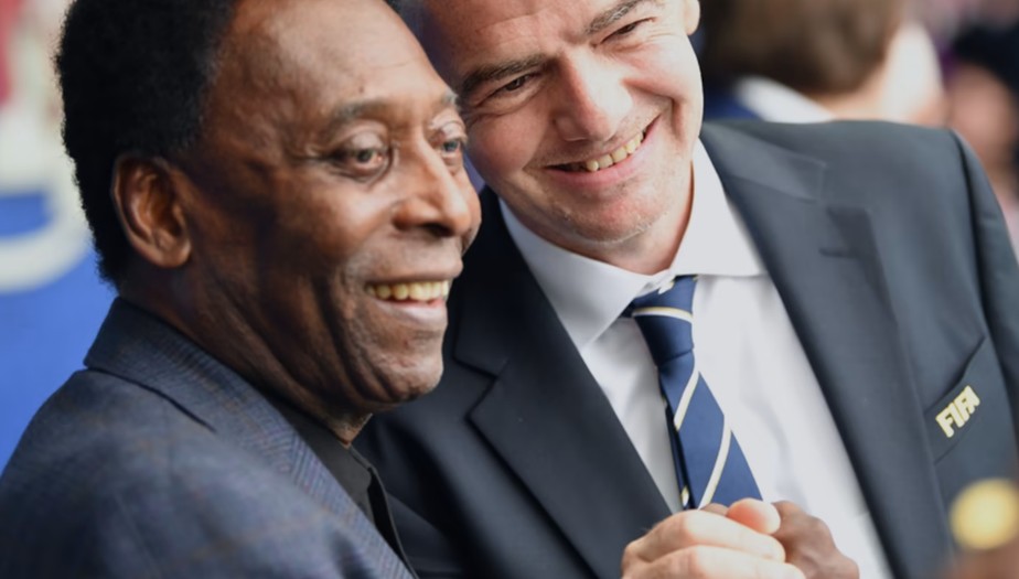Pelé e o presidente da Fifa, Gianni Infantino