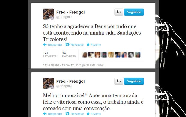 Reprodução Twitter Fred fluminense (Foto: Reprodução / Twitter)