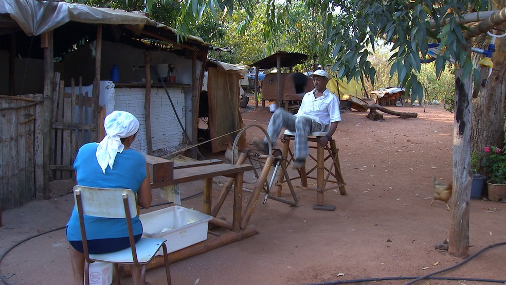 Pequenas invenÃ§Ãµes ajudam a facilitar trabalho na roÃ§a â Foto: ReproduÃ§Ã£o/TV TEM