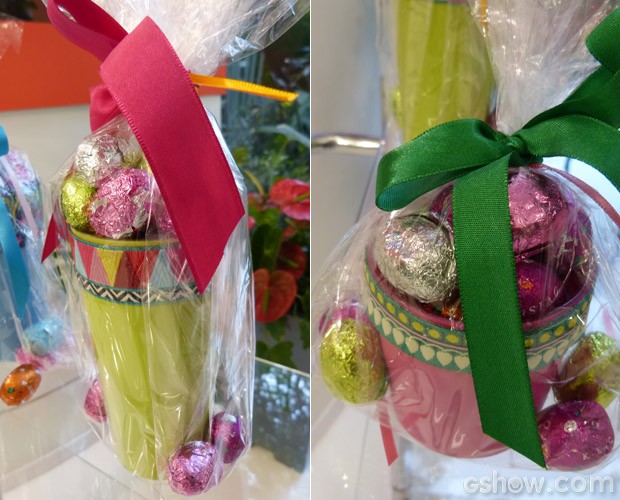Copinhos decorados são dicas para presentear na Páscoa! (Foto: Mais Você / TV Globo)