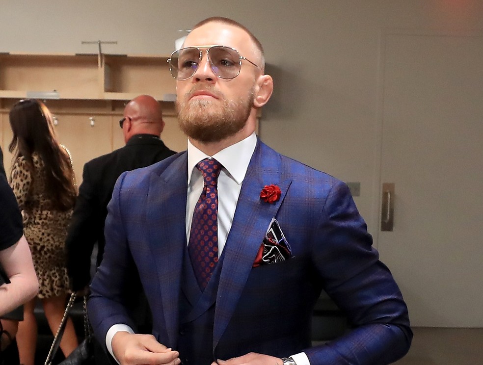 Conor McGregor no vestiário para a luta contra Mayweather (Foto: Getty Images)