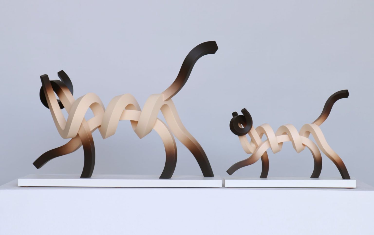 Lee Sangsoo utiliza tiras de metal para criar os seus animais minimalistas (Foto: Lee Sangsoo/ Divulgação)