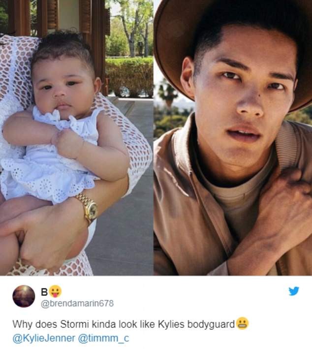 Questionamento dos fãs sobre paternidade de Stormi, filha de Kylie Jenner (Foto: Twitter)