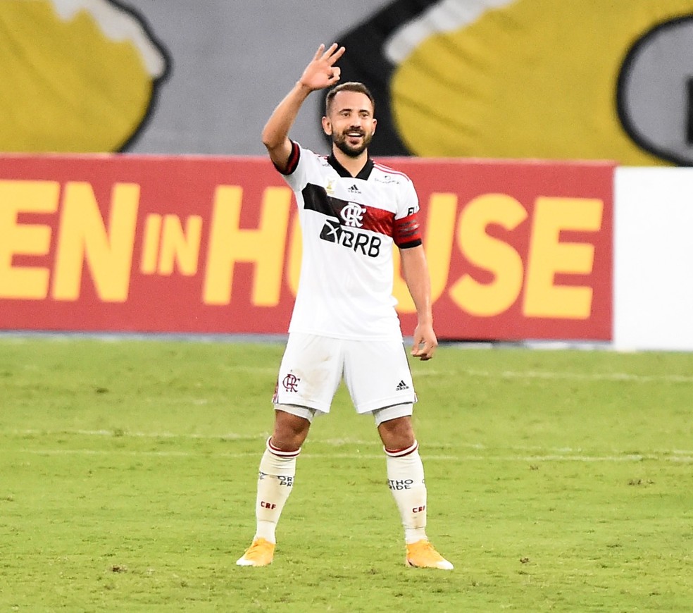 Éverton Ribeiro comemora gol em Botafogo x Flamengo — Foto: André Durão