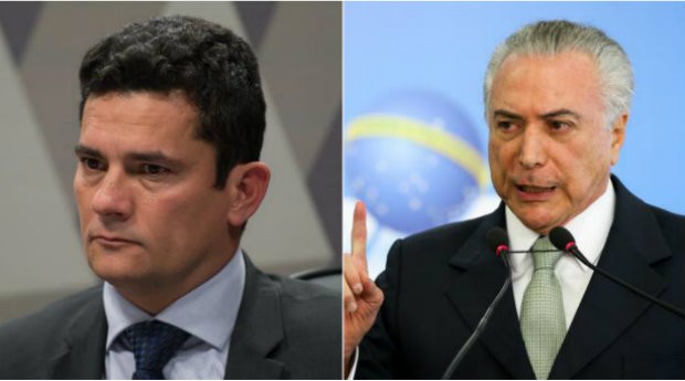 Sergio Moro e Michel Temer serão condecorados pelo Exército (Foto: Reprodução/Agência Brasil)