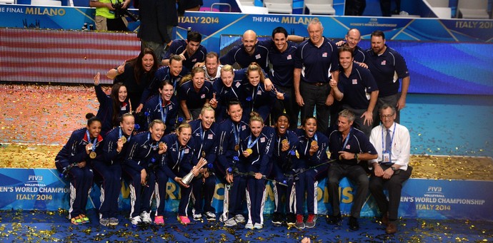 EUA medalha de ouro mundial feminino de vôlei (Foto: Divulgação / FIVB)