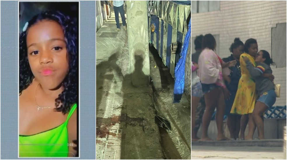 Raquel Antunes da Silva, de 11 anos, está internada e teve a perna amputada após ser imprensada entre um poste e um carro alegórico. — Foto: Reprodução