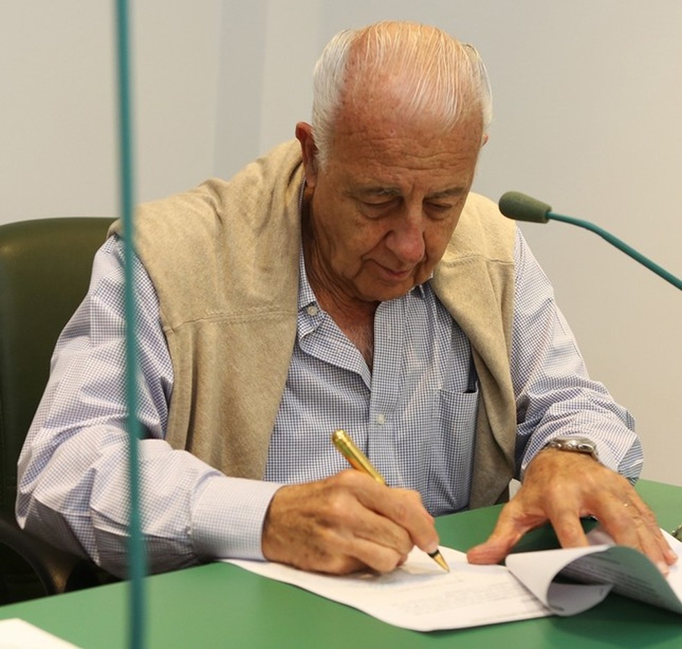 Seraphim Del Grande, presidente do Conselho Deliberativo do Palmeiras â Foto: Fabio Menotti/Ag. Palmeiras/DivulgaÃ§Ã£o