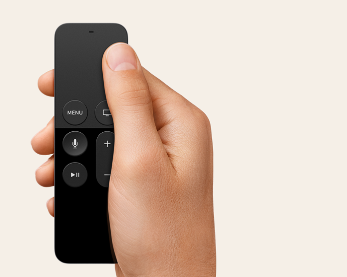 Siri Remote conta com área sensível ao toque (Foto: Divulgação/Apple)