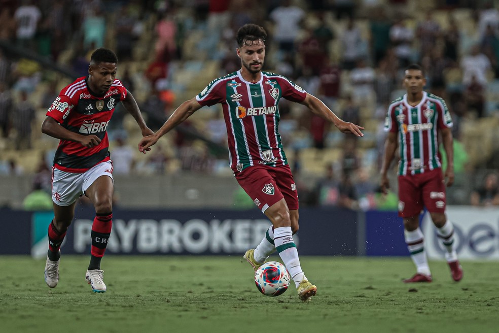 Martinelli em ação no Flamengo x Fluminense — Foto: Marcelo Gonçalves / Fluminense FC