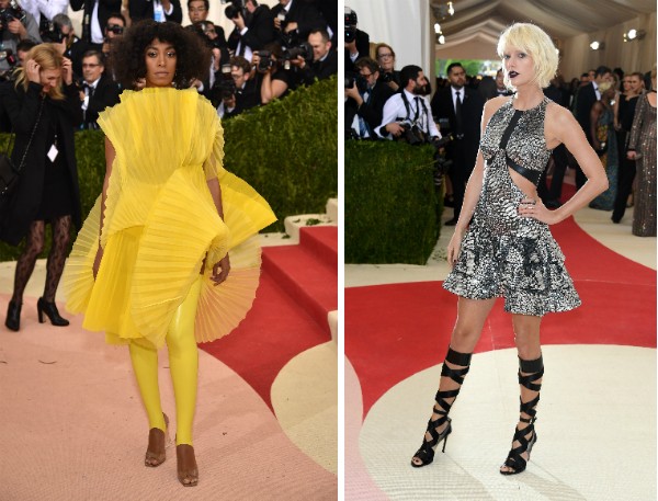 Solange Knowles e Taylor Swift durante o MET Gala 2016 (Foto: Getty Images)