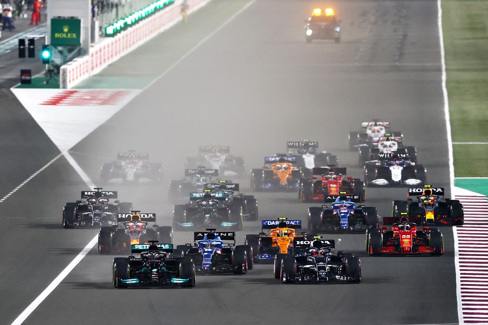 Fórmula 1 GP do Catar largada — Foto: Mark Thompson/Getty Images