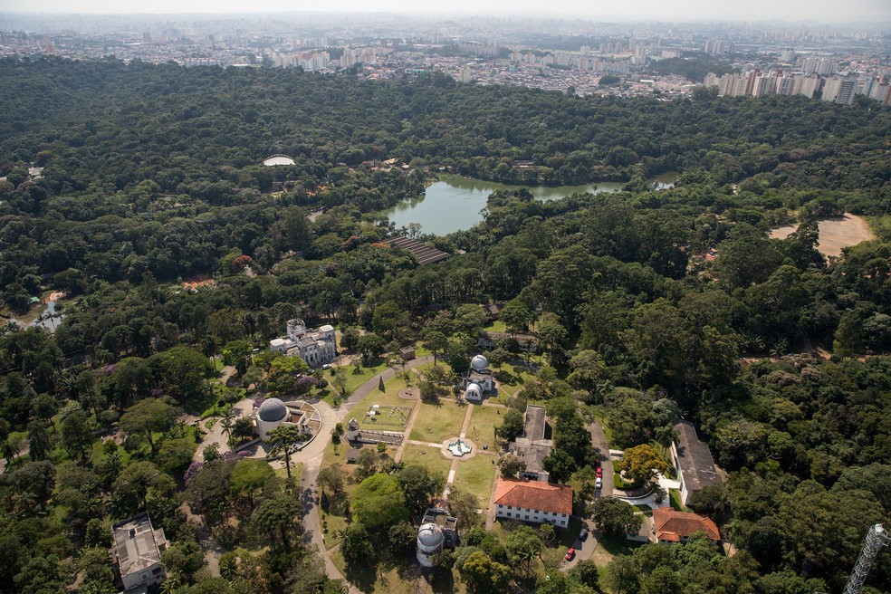 Imagem aérea do Jardim Botânico e Zoológico de São Paulo, na Zona Sul — Foto: Governo de São paulo/Divulgação