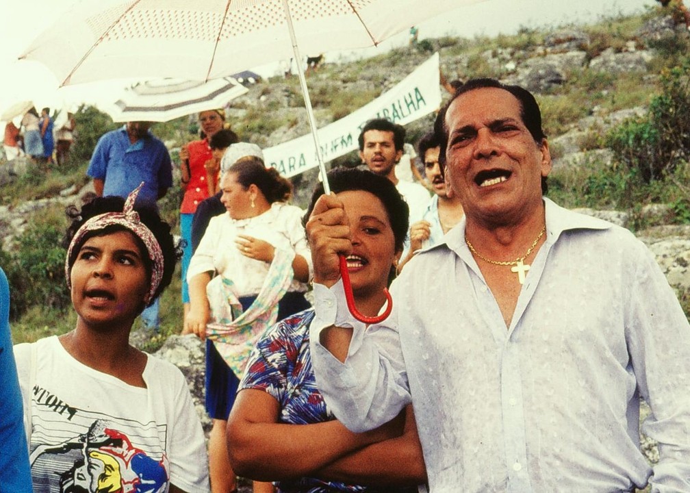 Lúcio Mauro como o personagem Dr. Quindim na minissérie 'O pagador de Promessas', de 1988 — Foto: Acervo TV Globo