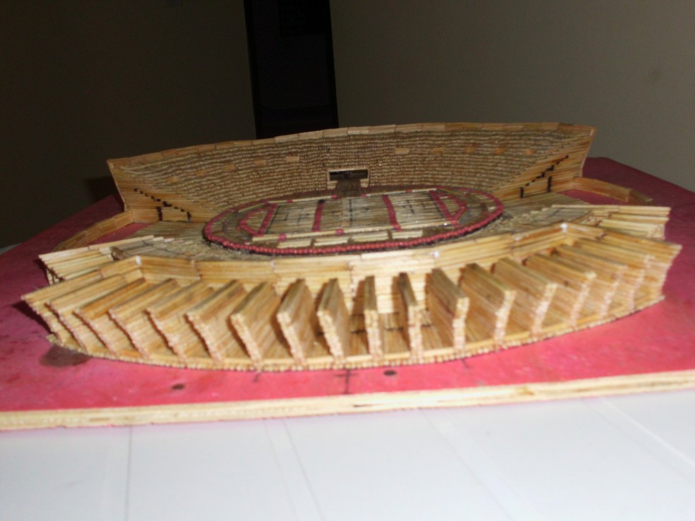 Estádio começando a ganhar forma  — Foto: Arquivo Pessoal