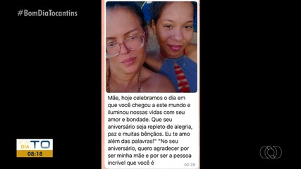 Jovem envia mensagem para homenagear a mãe aniversariante