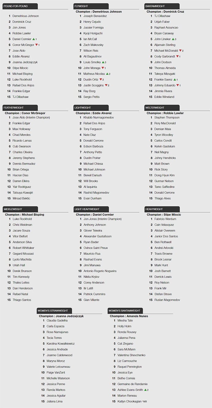 Ranking UFC (Foto: Reprodução )